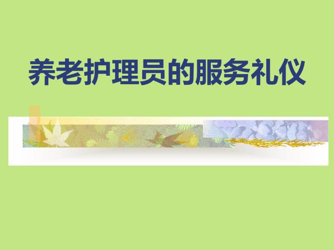 养老护理员的服务礼仪ppt课件.pptx